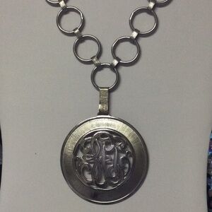 Silver Circle Pendant Necklace